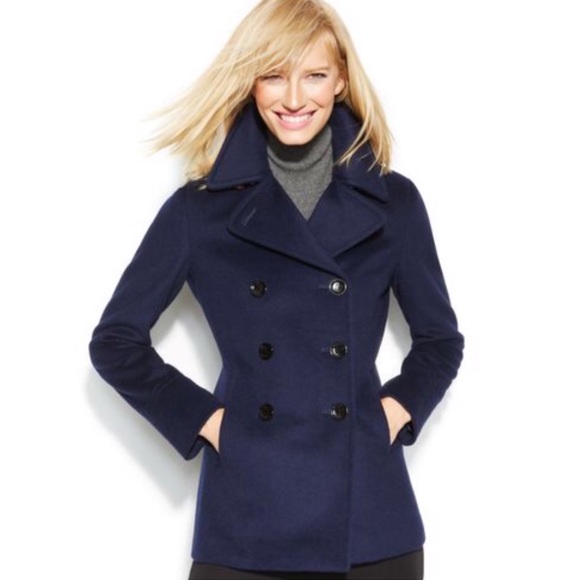 Calvin Klein Jackets & Blazers - Calvin Klein Navy Blue Wool Cashmere Pea Coat New